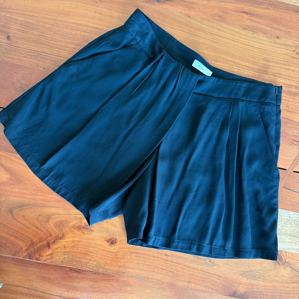 A.L.C. Black Skorts with draped front